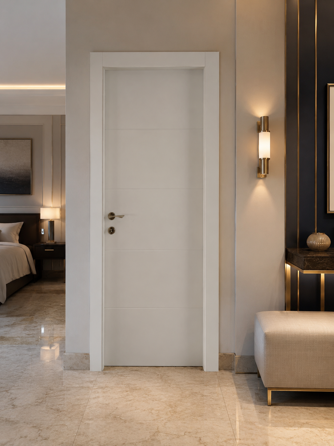 Modern 4 Lines polymer interior door