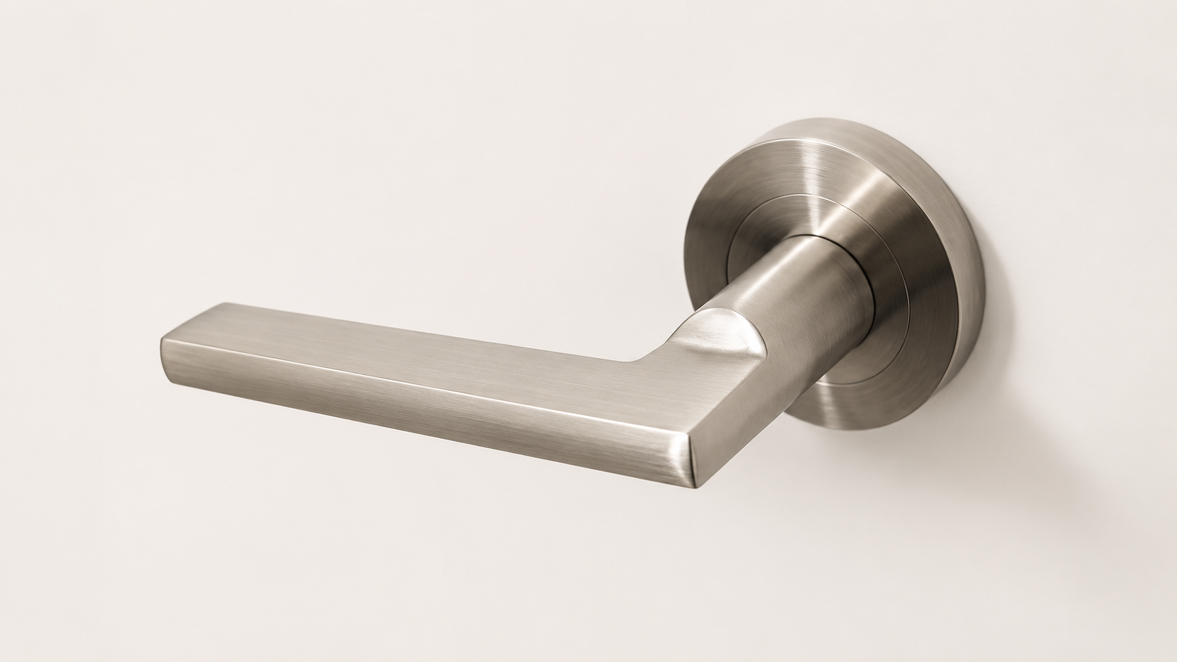 Square Lever Handle in brushed nickel